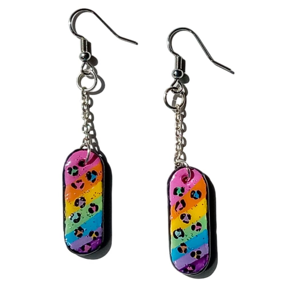 Handmade Colorful Retro 90s Style Retro Earrings